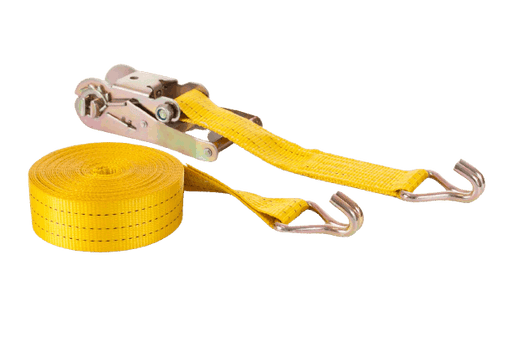Catraca com cinta de amarração 3 Ton 50mm  com gancho Universal (J) Amarela