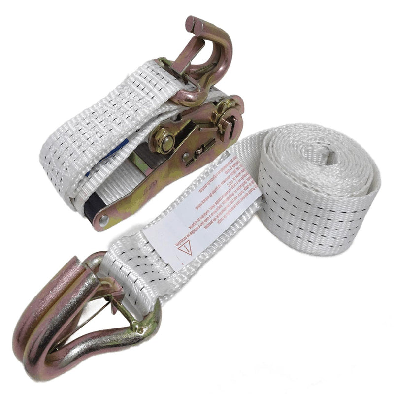 Conjunto de Amarração White Martins Em Poliéster Branco 50mm 4,5 Ton Gancho Universal 0,8m+2,0m