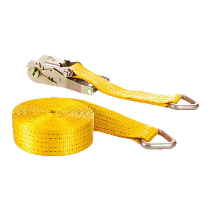 Ratchet Strap Poly Set 50mm 5T Delta Hook Yellow