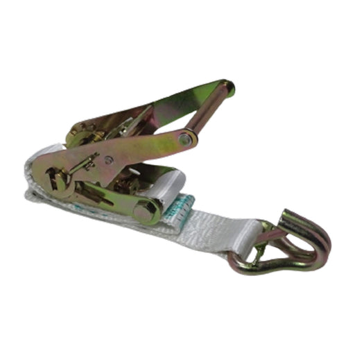 Ratchet Strap Poly White Martins Short End 50mm 4,5T Univ Hook White