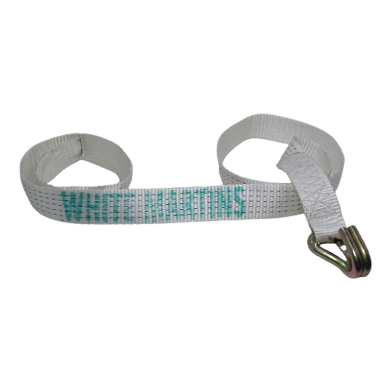 Cinta de Amarração Padrão White Martins Poliéster Branco 50mm 4,5 Ton c/Gancho Universal c/Trava de Segurança