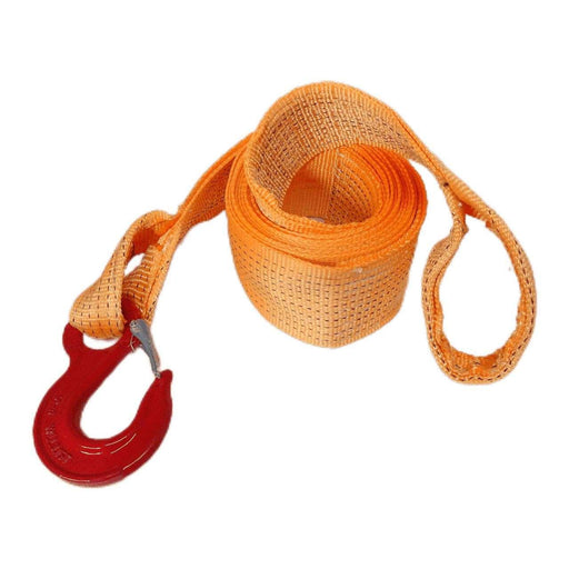 Cinta de Resgate tipo Jeep Poliéster Laranja 100mm 10 Ton Gancho Forjado c/Trava de SeguranÃÂ§a