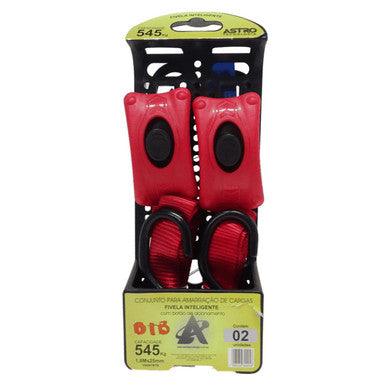 Kit catraca com cinta de amarração 545kg 25mm  com gancho S e fivela Broche Astro