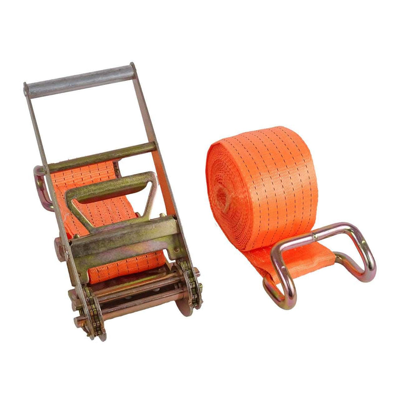 Conjunto de Amarração Poliéster Laranja 100mm 7 Ton com Gancho Tipo Sider