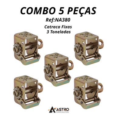 Combo 5 peças Catraca Fixa 3 Toneladas 50mm Astro