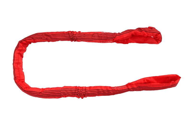 Cinta de Elevação em Poliéster 7:1 Tubular Tipo Sling 5 Ton Vermelho