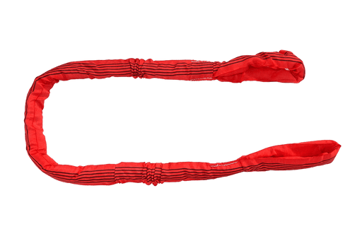 Cinta de Elevação em Poliéster 7:1 Tubular Tipo Sling 5 Ton Vermelho